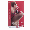 Кляп-шар на красных ремешках Shots Media BV Solid Ball Gag OU099RED