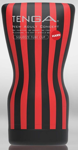 Чёрный мастурбатор Tenga Squeeze Tube Cup Strong TOC-202H