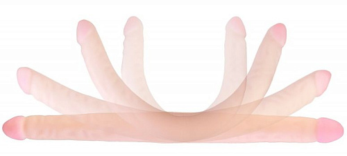 Телесный двухсторонний фаллоимитатор-реалистик Сумерки богов 3206-03 BX DD (42,5 см)