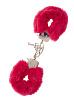 Металлические наручники с красной меховой опушкой Dream Toys METAL HANDCUFF WITH PLUSH RED 160028