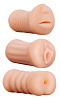 Набор из 3 телесных мастурбаторов NMC XXX To-Go Threesome 05260530000