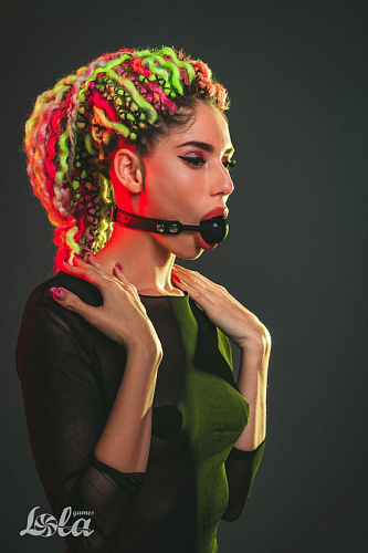 Чёрный силиконовый кляп-шар Lola toys Dolce Vita 1148-01lola