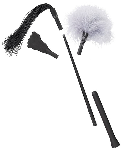 Чёрный флоггер с 3 сменными наконечниками Orion 24921301001