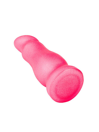 Розовая анальная пробочка с приплюснутым кончиком LOVETOY (А-Полимер) 438100 (13 см)