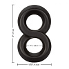 Двойное эрекционное кольцо в чёрном цвете California Exotic Novelties Ultra-Soft Crazy 8 SE-1369-11-2