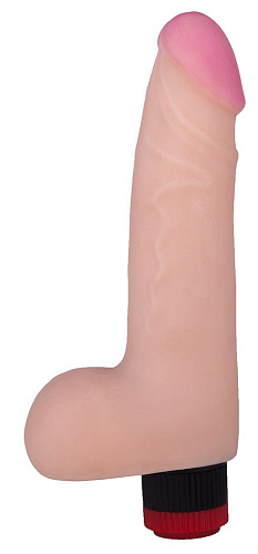 Реалистичный вибратор из материала неоскин телесного цвета LOVETOY (А-Полимер) 803500 (18,2 см)