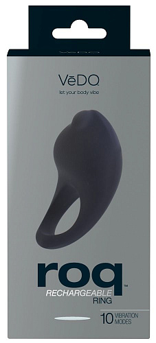 Чёрное виброкольцо VeDO Roq 05962720000