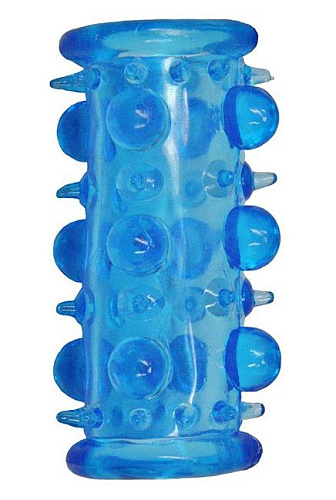 Голубая насадка с шипами и шишечками Dream Toys LUST CLUSTER 310009