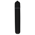 Чёрная вибропуля Shots Media BV Bullet Vibrator Extra Long SHT429BLK (10,5 см)