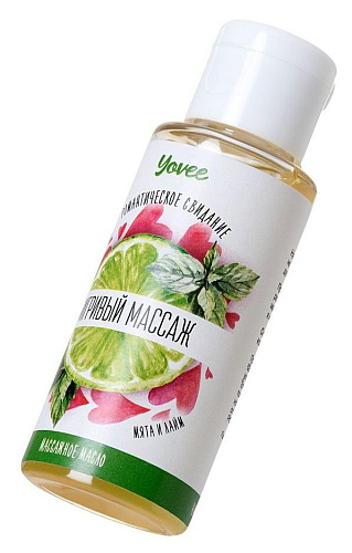 Масло для массажа с ароматом мяты и лайма ToyFa «Игривый массаж» 722110 (50 мл)