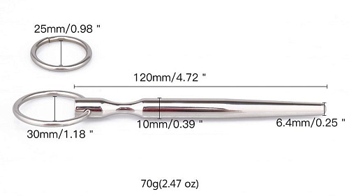 Металлический уретральный конусовидный плаг Bior toys NTU-80403