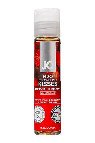 Смазка с ароматом клубники System JO Flavored Strawberry Kiss (30 мл)