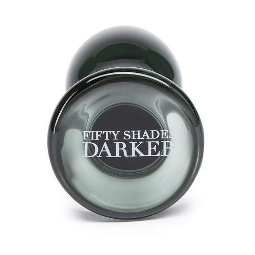 Стеклянная анальная пробочка зелёного цвета Fifty Shades of Grey DARKER SOMETHING DARKER GLASS BUTT PLUG FS-64502 (10,7 см)
