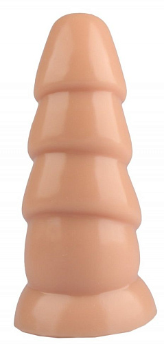 Телесная рельефная анальная втулка Сумерки богов 1016-74 BX DD (18,5 см)