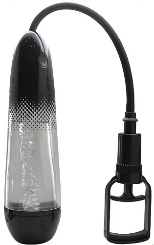 Чёрно-серая вакуумная помпа-вагина Eroticon PUMP X5M 30498