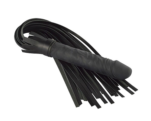 Чёрная плеть с ручкой-фаллосом Sitabella «Ракета А» 3015-1 (50 см)