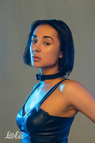 Чёрный ошейник с бабочкой Lola toys Decadence 1089-01lola