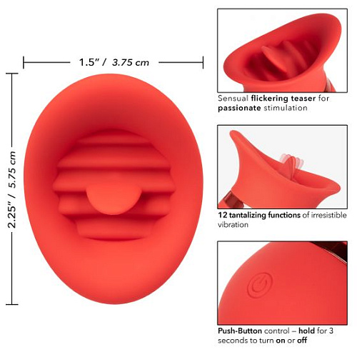 Красный вибромассажёр с движущимся язычком California Exotic Novelties Sweet Talker SE-0608-05-3
