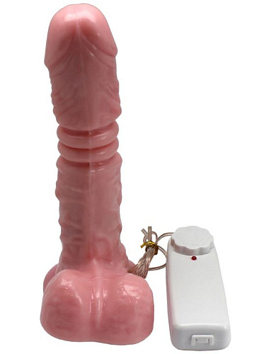 Телесный фрикционный вибратор Eroticon DILDO REALISTIC 30501-1 (18 см)