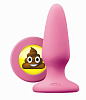 Розовая силиконовая пробка среднего размера NS Novelties Emoji SHT NSN-0513-04 (10,2 см)