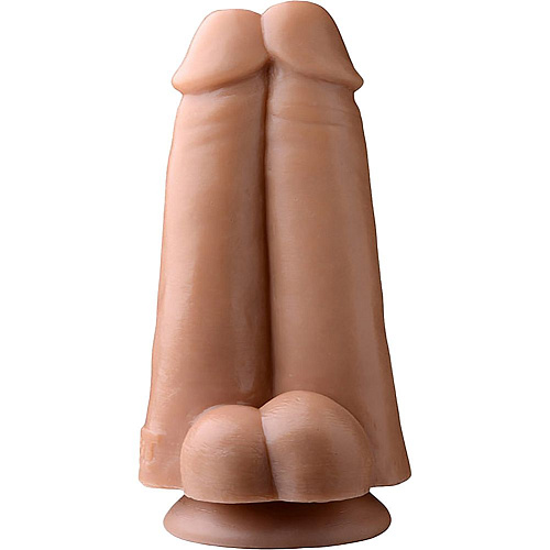 Сдвоенный фаллоимитатор телесного цвета XR Brands Dual Dicks TF1138 (23 см)