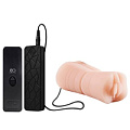 Телесный реалистичный вибромастурбатор-вагина с пультом NMC 150216