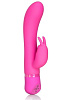 Розовый вибромассажер с загнутым кончиком California Exotic Novelties Spellbound Bunny SE-0733-20-3 (17,8 см)