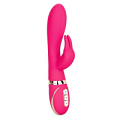 Розовый силиконовый вибратор с клиторальным отростком California Exotic Novelties Signature Silicone Ultra-Soft Rabbit SE-0609-35-3 (22,75 см)
