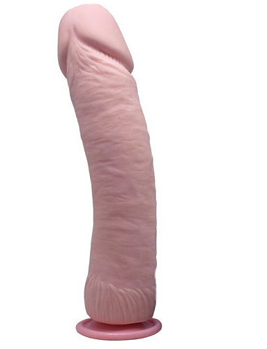 Телесный вибратор-гигант на присоске Eroticon 30069 (26,5 см)