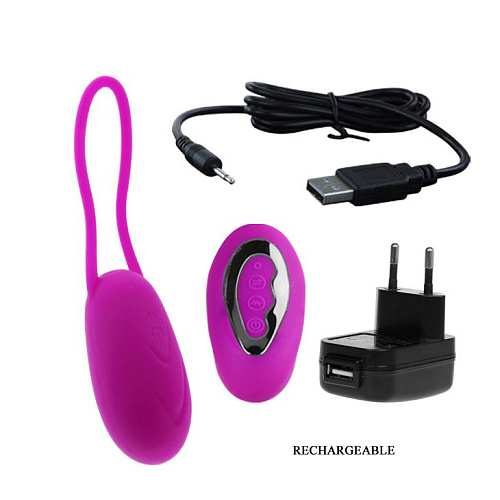 Лиловое виброяйцо с дистанционным управлением Baile Dave BI-014237