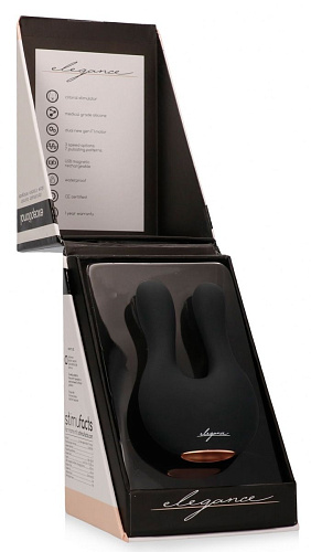 Чёрный клиторальный стимулятор Shots Media BV Exceptional ELE005BLK (10,4 см)