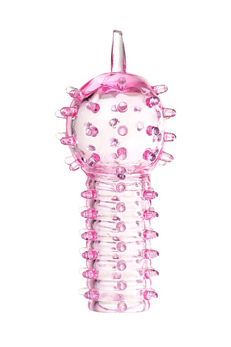 Набор из 3 розовых насадок на палец ToyFa 888020