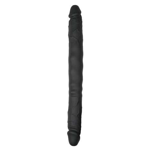 Чёрный двусторонний фаллоимитатор EDC Wholesale Double Ended Dildo ET207BLK (40 см)