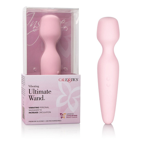Вибромассажёр розового цвета California Exotic Novelties Vibrating Ultimate Wand SE-4812-50-3 (21,5 см)