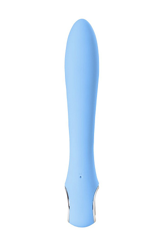 Голубой силиконовый вибратор с электростимуляцией ToyFa GALVANI VIBE 796002 (21 см)