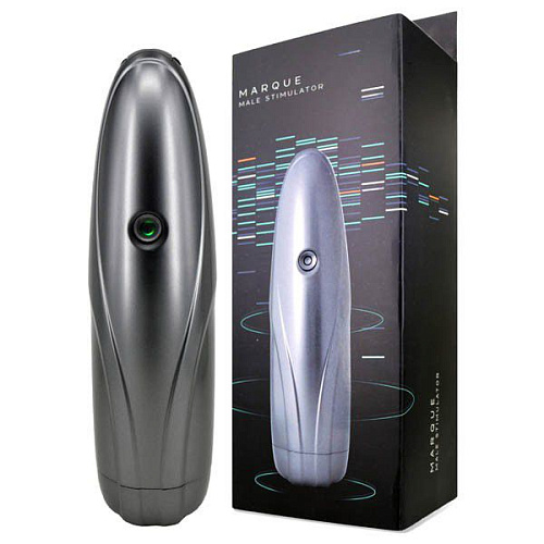 Мастурбатор с 7 режимами ротации в сером цвете Seven Creations 16-60WDG-MAGBX