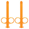 Набор из 2 оранжевых шприцов для введения лубриканта California Exotic Novelties Lube Tube SE-2380-03-2