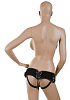 Чёрные трусики для страпона с креплением O-Ring Пикантные штучки DP625 (размер S-M-L)