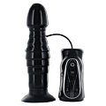 Чёрный анальный стимулятор с вибрацией Seven Creations THRUSTING BLACK Z003B1F181B1 (17,5 см)