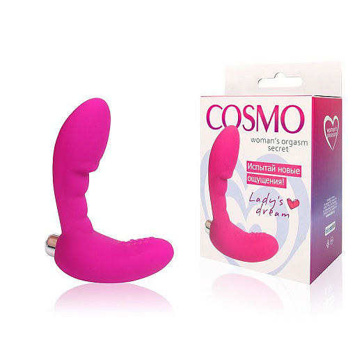 Розовый вибромассажёр с отростком Bior toys CSM-23114 (9 см)