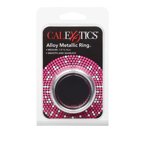Серебристое эрекционное кольцо California Exotic Novelties Alloy Metallic Ring Medium SE-1370-10-2