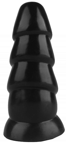 Чёрная рельефная анальная втулка Сумерки богов 1016-96 BX DD (18,5 см)