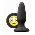 Чёрная силиконовая пробка среднего размера NS Novelties Emoji OMG NSN-0513-33 (10,2 см)