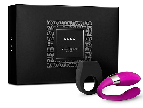 Чёрный с розовым элитный вибронабор для пары Lelo Alone Togerther Gift Set LEL4788
