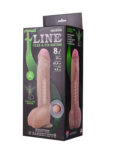 Телесный фаллоимитатор на присоске LOVETOY (А-Полимер) F LINE 583103 (25 см)