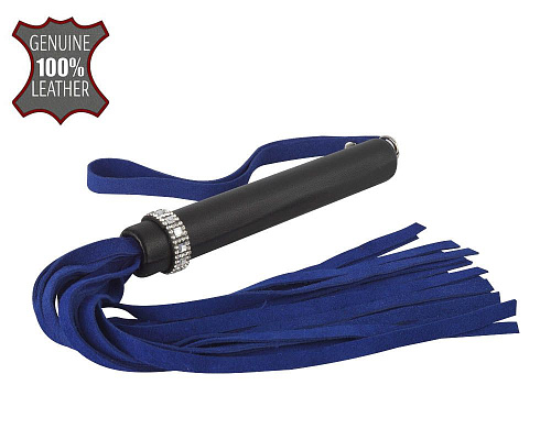 Сине-чёрная многохвостая плеть Sitabella «Гламур» 4215-55в (41 см)