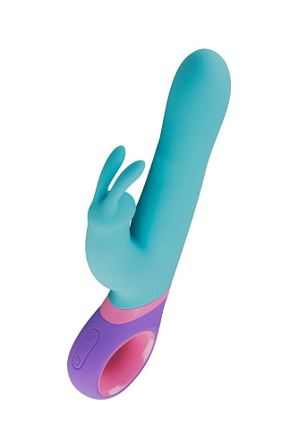 Мятный вибратор с клиторальным отростком EDC Meta PMV20-2 (23 см)