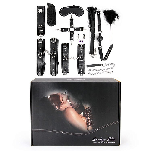 Изысканный черный набор БДСМ Bior toys NTB-80488