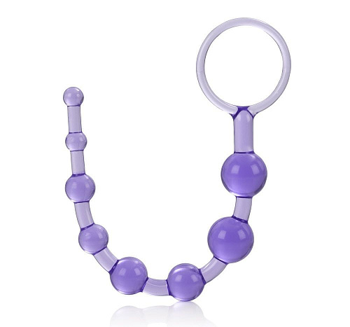 Фиолетовая анальная цепочка California Exotic Novelties Shane s World Anal 101 Intro Beads SE-1314-14-2 (21 см)