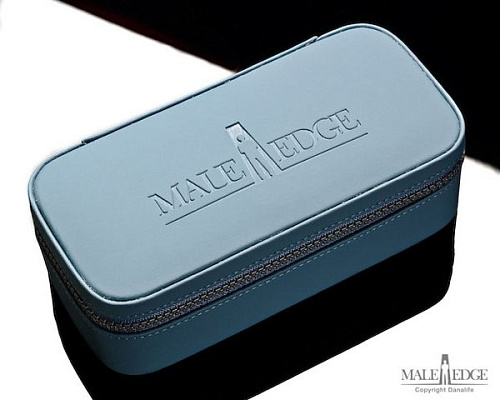 Устройство для увеличения пениса голубого цвета Male Edge Basic 200